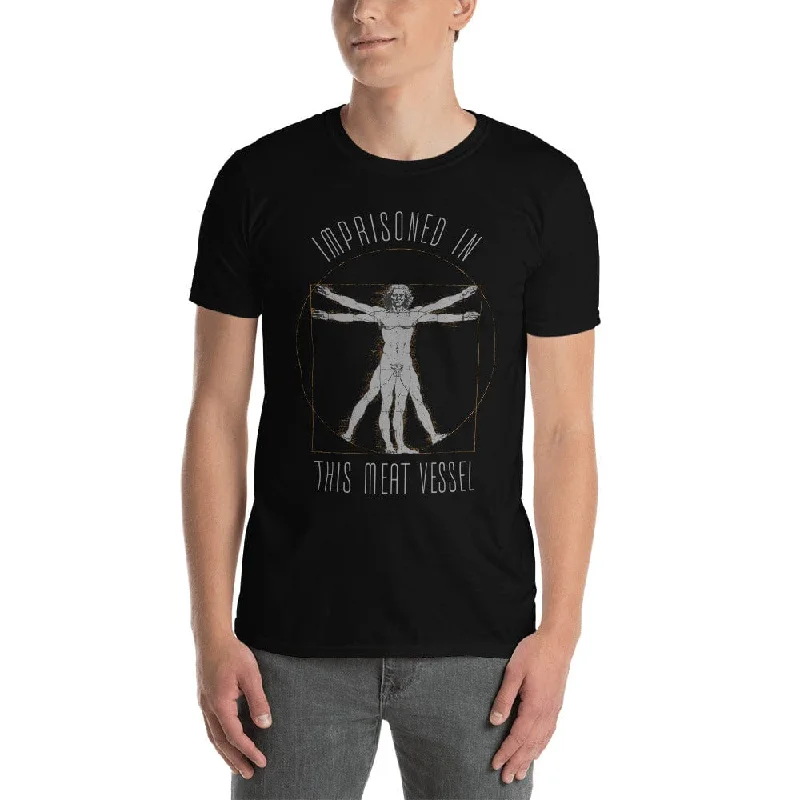 Crew Neck Women T Shirt with a Timeless DesignImprisoned in this meat vessel - Premium T-Shirt Crew Neck Women T Shirt with a Timeless DesignImprisoned in this meat vessel - Premium T-Shirt