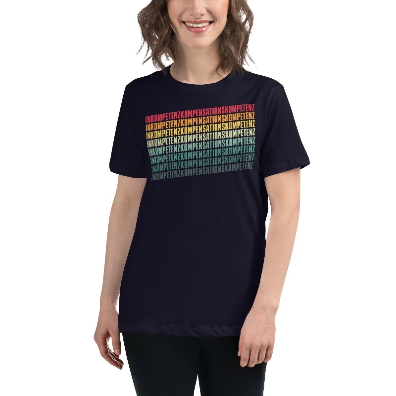 Sequined Women T Shirt for a Sparkly Night OutInkompetenzkompensationskompetenz - Women's T-Shirt Sequined Women T Shirt for a Sparkly Night OutInkompetenzkompensationskompetenz - Women's T-Shirt