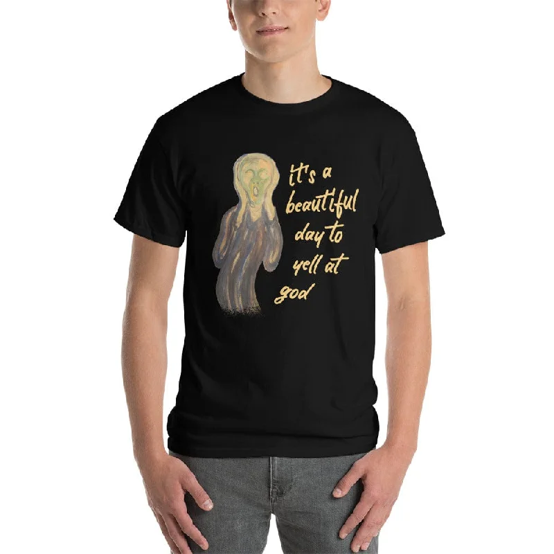 Organic Cotton Women T Shirt for Eco - Conscious WearersIt's a beautiful day to yell at god - Plus-Sized T-Shirt Organic Cotton Women T Shirt for Eco - Conscious WearersIt's a beautiful day to yell at god - Plus-Sized T-Shirt