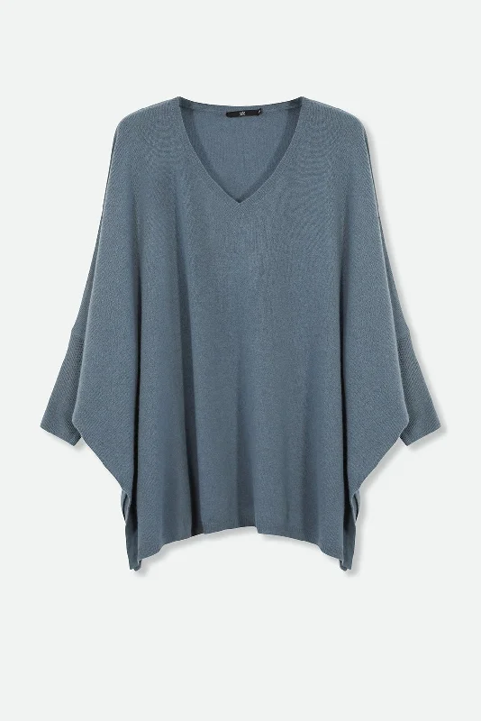 Sleeveless Women's Silk - Trimmed Sweaters for SummerANITA LONG SLEEVE PONCHO IN PURE CASHMERE MERINO Sleeveless Women's Silk - Trimmed Sweaters for SummerANITA LONG SLEEVE PONCHO IN PURE CASHMERE MERINO