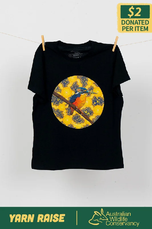 Striped Women T Shirt in a Classic PatternKingfisher (Azure Nurnamamdatba) 'Australian Wildlife Conservancy' Navy Cotton Crew Neck Women’s T-Shirt Striped Women T Shirt in a Classic PatternKingfisher (Azure Nurnamamdatba) 'Australian Wildlife Conservancy' Navy Cotton Crew Neck Women’s T-Shirt