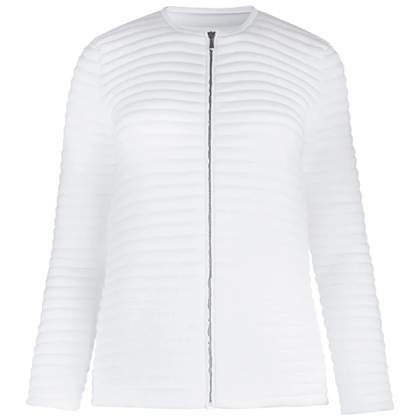 Button - Down Women's Shetland Wool Sweaters in Traditional PatternsKnitted Zip Bomber Jacket in White Button - Down Women's Shetland Wool Sweaters in Traditional PatternsKnitted Zip Bomber Jacket in White