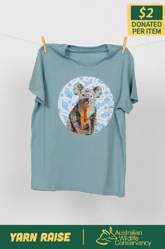 Sheer Women T Shirt for a Stylish and Alluring LookKoala (Gurrburr) 'Australian Wildlife Conservancy' Pale Blue Cotton Crew Neck Women’s T-Shirt Sheer Women T Shirt for a Stylish and Alluring LookKoala (Gurrburr) 'Australian Wildlife Conservancy' Pale Blue Cotton Crew Neck Women’s T-Shirt
