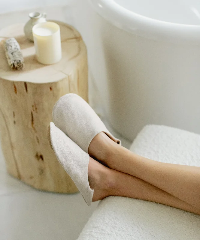 Belted Women's Cotton Blend Sweater Dresses for a Casual LookLinen House Slipper
