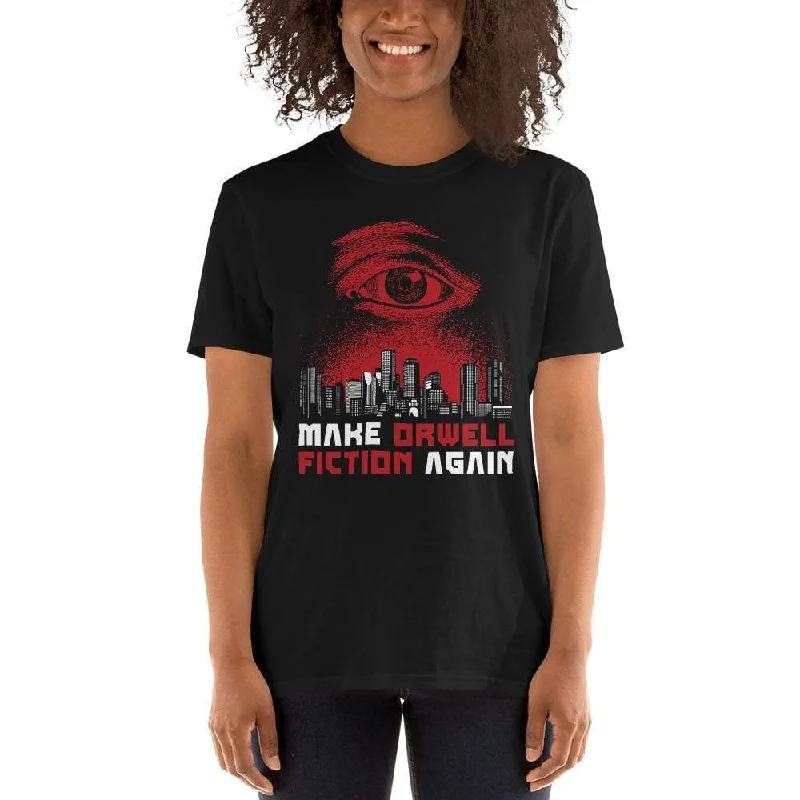 V - Neck Women T Shirt to Enhance the NecklineMake Orwell Fiction Again - Dystopian Version - Premium T-Shirt