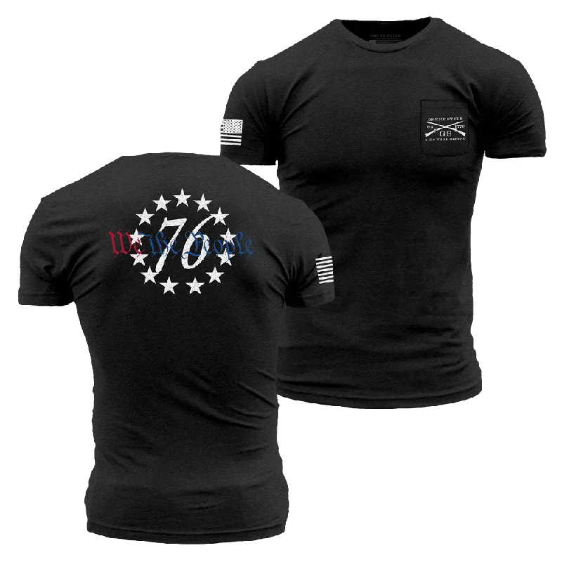 Ringer T Shirt Women with Retro - Inspired Stripes76 We The People Pocket T-Shirt - Black Heather