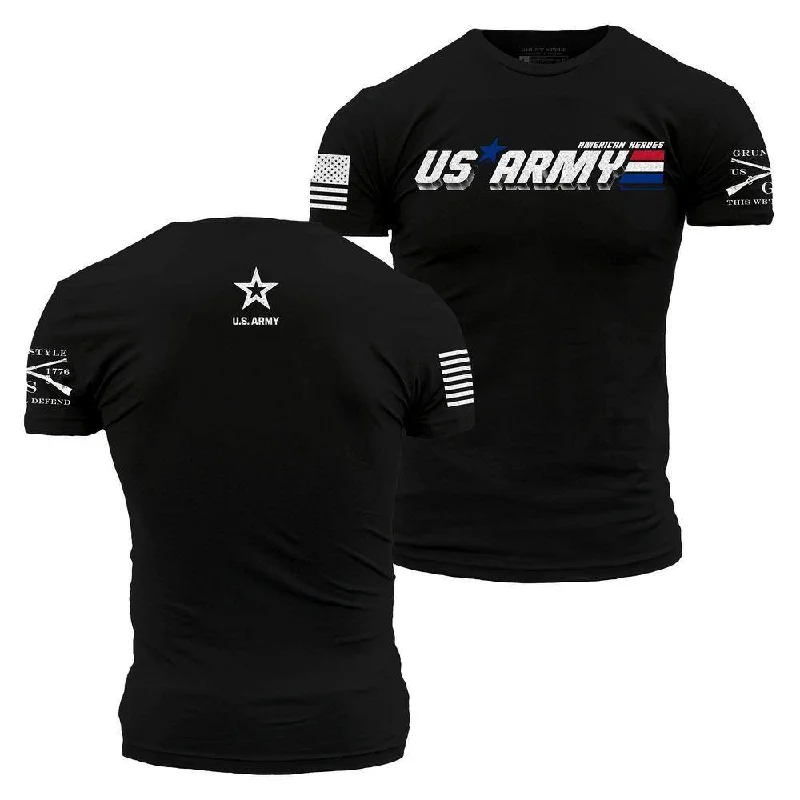 Crop Top Women T Shirt to Pair with High - Waisted BottomsArmy American Heroes T-Shirt - Black Crop Top Women T Shirt to Pair with High - Waisted BottomsArmy American Heroes T-Shirt - Black