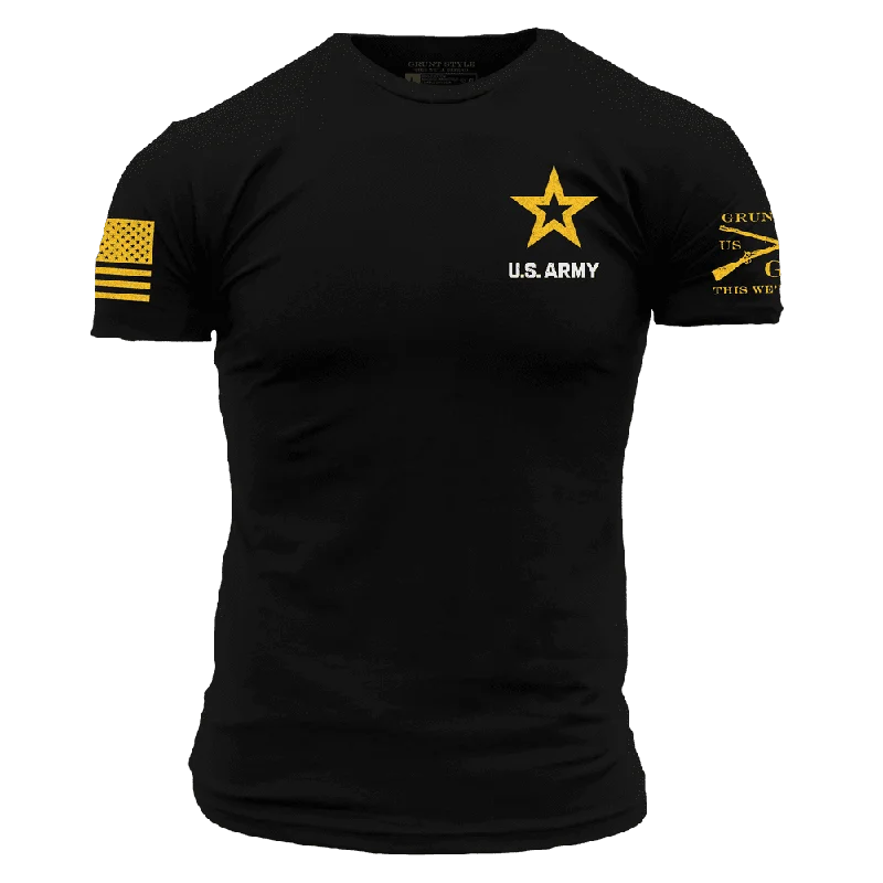 Moisture - Wicking Women T Shirt for Active LifestylesArmy Basic Full Logo T-Shirt - Black Moisture - Wicking Women T Shirt for Active LifestylesArmy Basic Full Logo T-Shirt - Black
