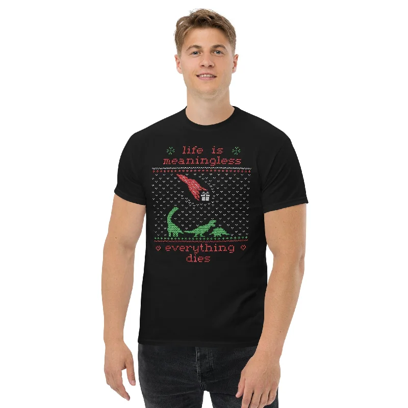 Plus Size Women T Shirt for a Comfortable and Flattering FitLife is meaningless - Ugly Xmas Sweater - Plus-Sized T-Shirt Plus Size Women T Shirt for a Comfortable and Flattering FitLife is meaningless - Ugly Xmas Sweater - Plus-Sized T-Shirt