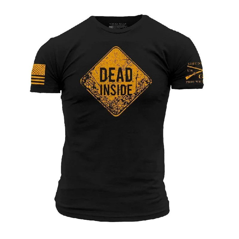 Pocketed Women T Shirt for Added FunctionalityDead Inside T-Shirt - Black