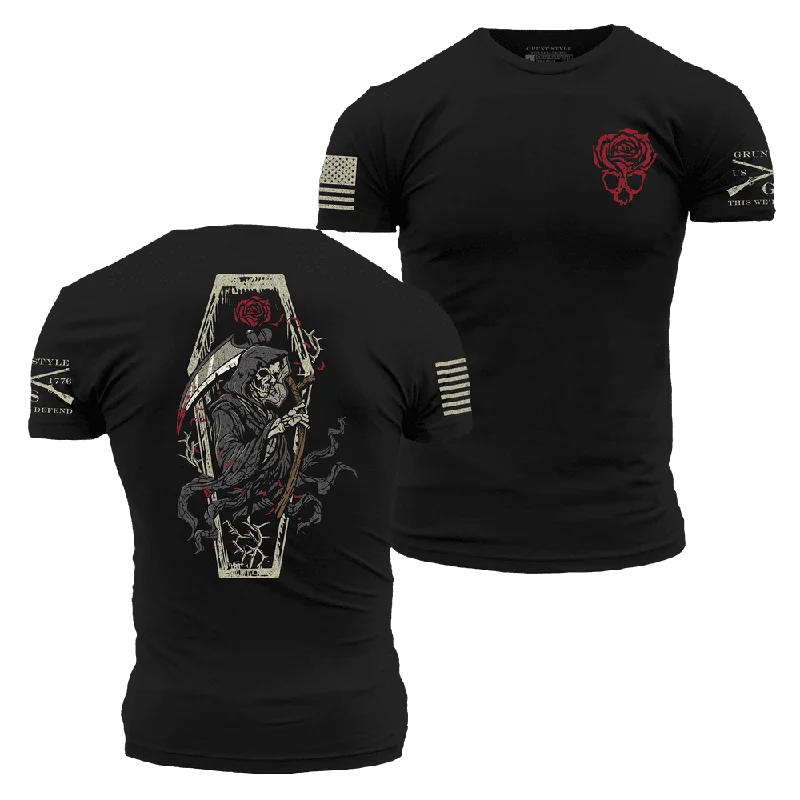 Graphic Print Women T Shirt for a Trendy StatementGrim Reaper T-Shirt - Black