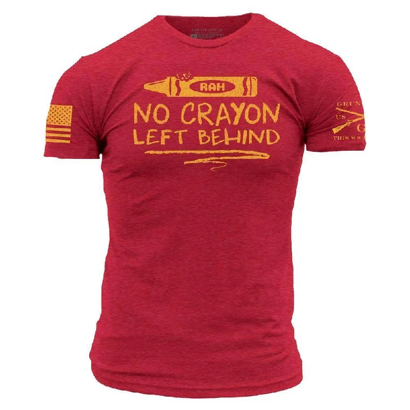 Striped Women T Shirt in a Classic PatternNo Crayon Left Behind T-Shirt - Red