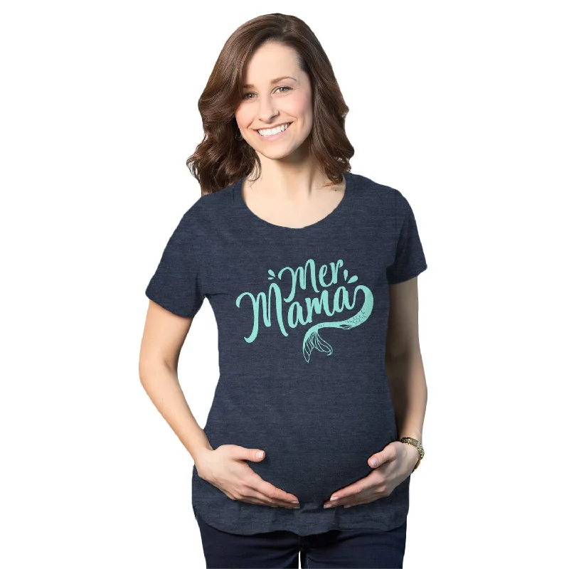 Ringer T Shirt Women with Retro - Inspired StripesMermama Maternity T Shirt