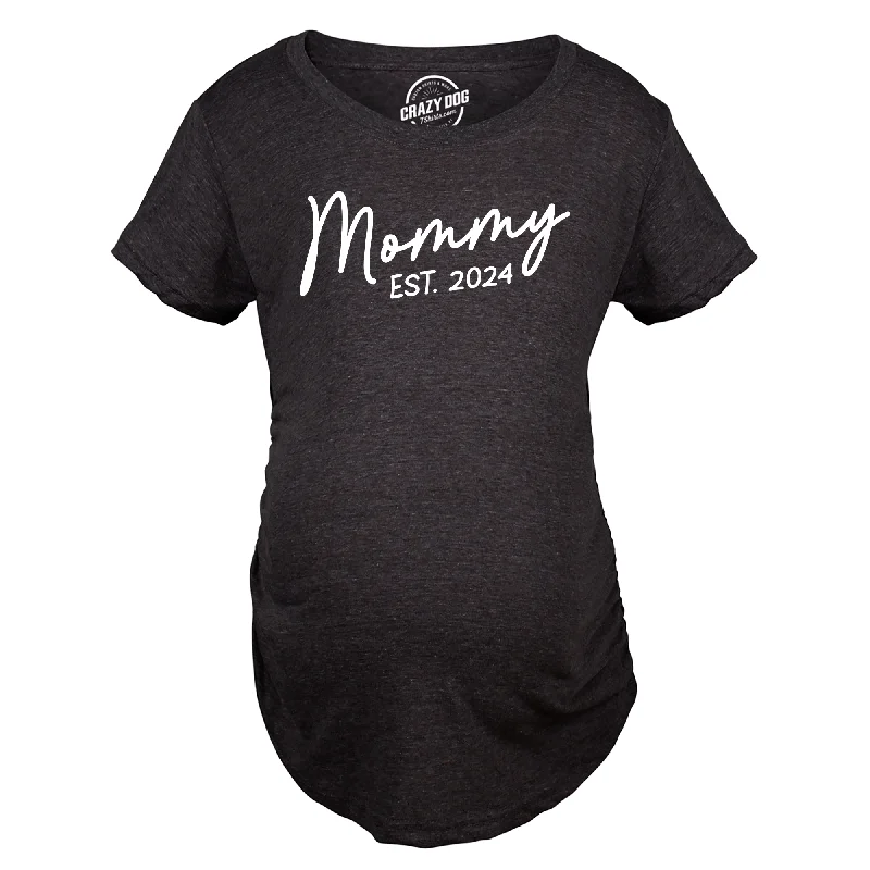 Crop Top Women T Shirt to Pair with High - Waisted BottomsMommy Est 2024 Maternity T Shirt Crop Top Women T Shirt to Pair with High - Waisted BottomsMommy Est 2024 Maternity T Shirt
