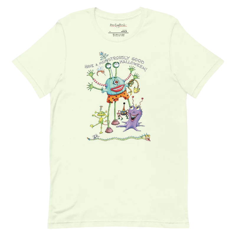 Graphic Print Women T Shirt for a Trendy StatementMonstrous Halloween Unisex T-Shirt Graphic Print Women T Shirt for a Trendy StatementMonstrous Halloween Unisex T-Shirt