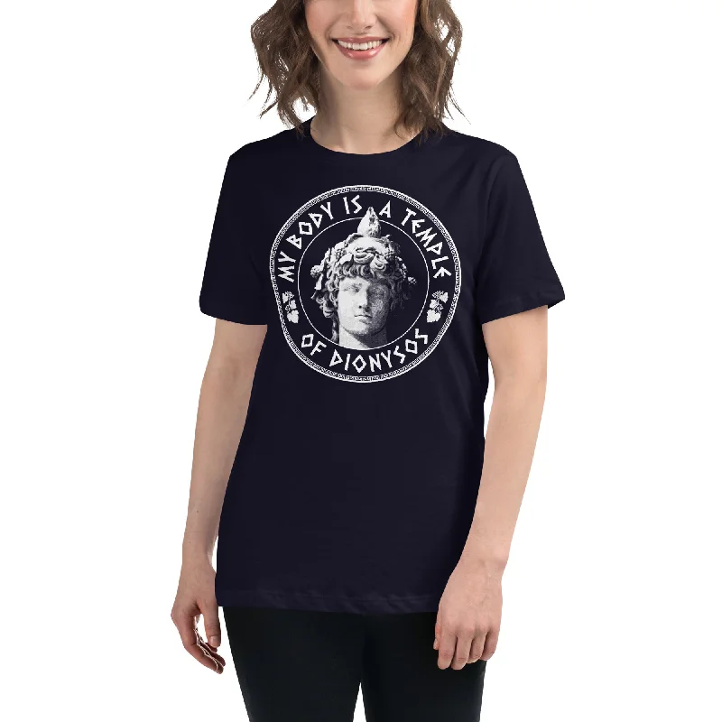 Crop Top Women T Shirt to Pair with High - Waisted BottomsMy Body Is A Temple Of Dionysos - Women's T-Shirt Crop Top Women T Shirt to Pair with High - Waisted BottomsMy Body Is A Temple Of Dionysos - Women's T-Shirt