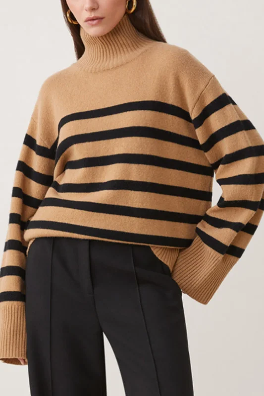 Mock Neck Women's Alpaca Wool Sweaters in Earth TonesPALACIO MOCK NECK SWEATER