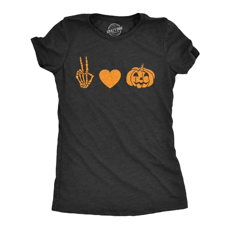Puff Sleeve Women T Shirt for a Fashion - Forward LookPeace Love Jack-O-Lantern Women's T Shirt Puff Sleeve Women T Shirt for a Fashion - Forward LookPeace Love Jack-O-Lantern Women's T Shirt