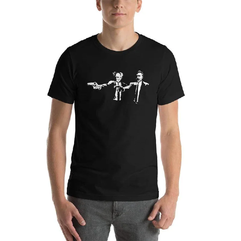 Sheer Women T Shirt for a Stylish and Alluring LookPhilo Fiction - Schopenhauer & Nietzsche - Basic T-Shirt Sheer Women T Shirt for a Stylish and Alluring LookPhilo Fiction - Schopenhauer & Nietzsche - Basic T-Shirt