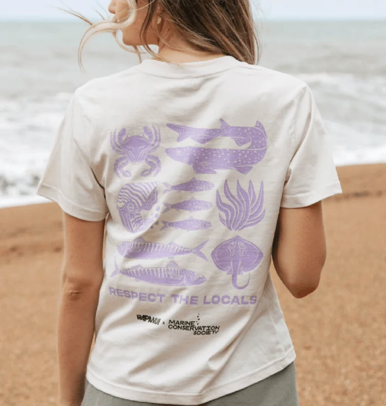 Sequined Women T Shirt for a Sparkly Night OutRapanui x MCS Women's Respect The Locals T-Shirt Sequined Women T Shirt for a Sparkly Night OutRapanui x MCS Women's Respect The Locals T-Shirt