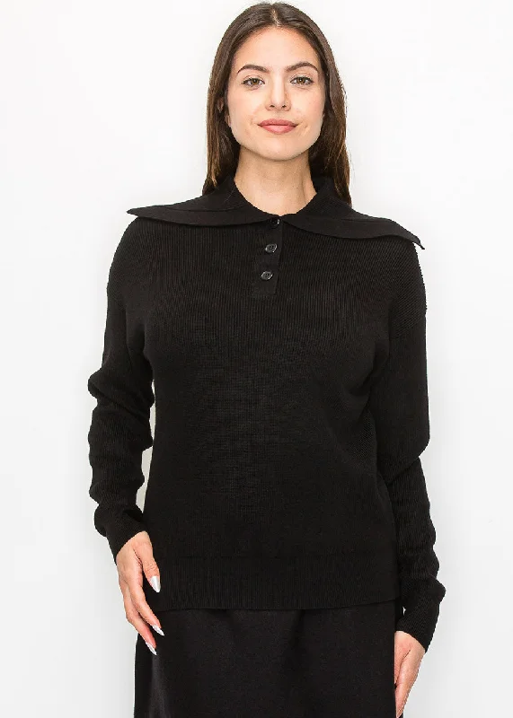 Sleeveless Women's Silk - Trimmed Sweaters for SummerRibbed Knit Sweater with Statement Collar Sleeveless Women's Silk - Trimmed Sweaters for SummerRibbed Knit Sweater with Statement Collar