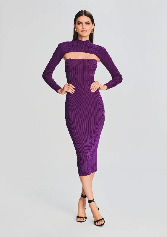Knee - Length Women's Wool Blend Sweater Dresses in Neutral ColorsRosalina Rib Knit Set Knee - Length Women's Wool Blend Sweater Dresses in Neutral ColorsRosalina Rib Knit Set