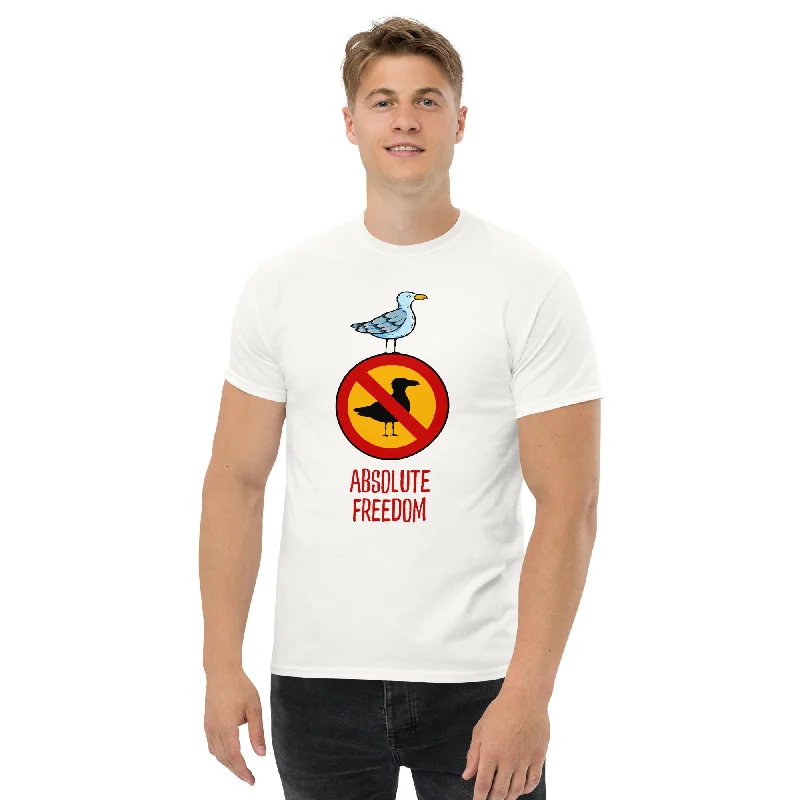 Floral Print Women T Shirt for a Feminine TouchSartre - Absolute Freedom Seagull - Plus-Sized T-Shirt