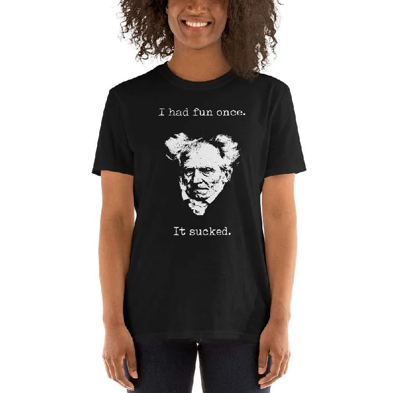 Muscle Women T Shirt for a Sporty and Casual LookSchopenhauer - I Had Fun Once - It Sucked - Premium T-Shirt