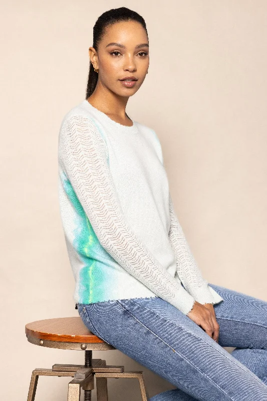 Short Sleeve Women's Cotton Blend Sweaters in Pastel ColorsSIDE BY SIDE