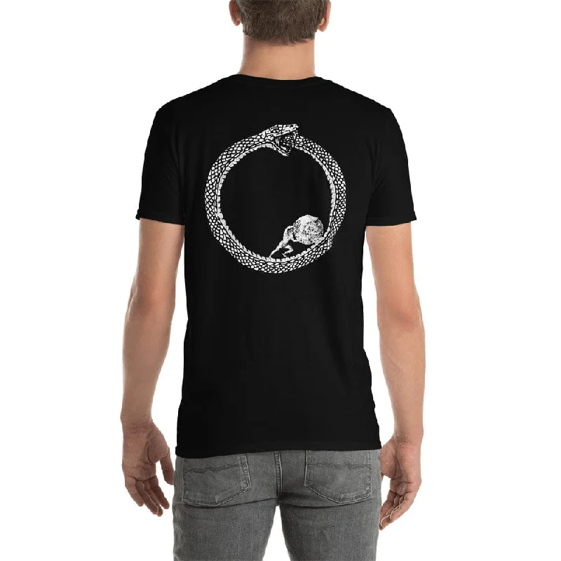 Ringer T Shirt Women with Retro - Inspired StripesSisyphus in Ouroboros / Back Print - Premium T-Shirt Ringer T Shirt Women with Retro - Inspired StripesSisyphus in Ouroboros / Back Print - Premium T-Shirt