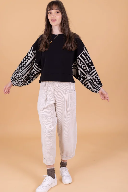 Split - Hem Women's Linen Blend Sweaters for SpringSweater Kenzie Aztec
