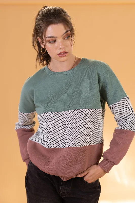 Sweater Mia Mint Herringbone