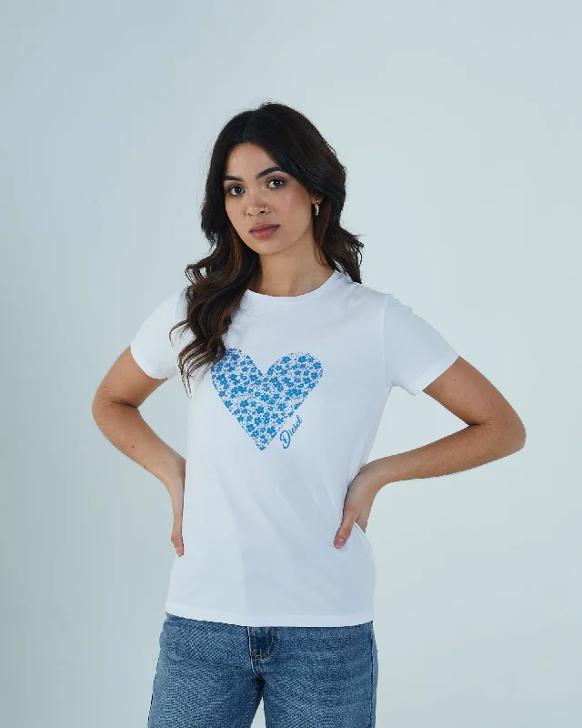 Ringer T Shirt Women with Retro - Inspired StripesDiane Tee Optic White