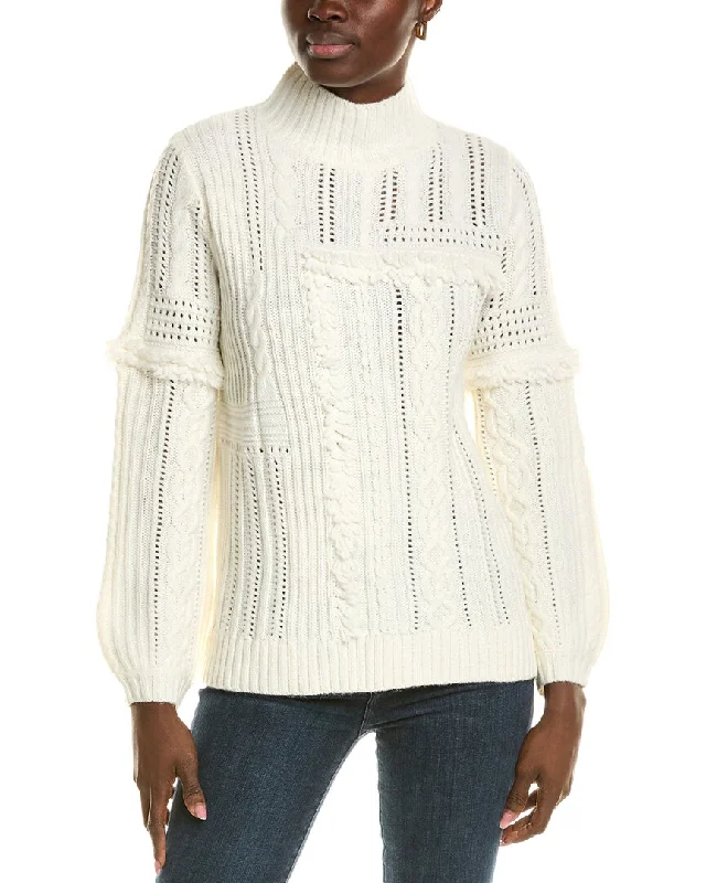 Plus Size Women's Asymmetric Hem Sweater Dresses in Modern Designstyler böe Mixed Fringe Wool-Blend Sweater Plus Size Women's Asymmetric Hem Sweater Dresses in Modern Designstyler böe Mixed Fringe Wool-Blend Sweater