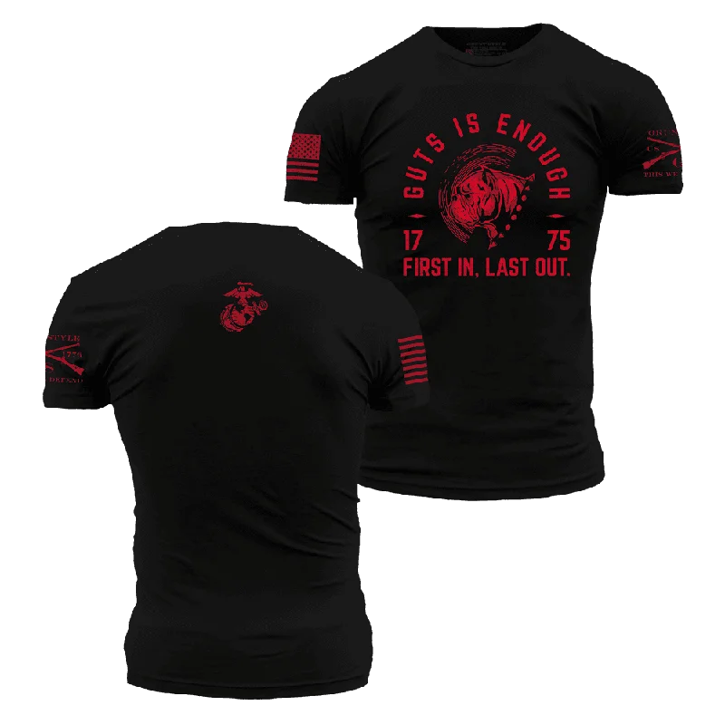 V - Neck Women T Shirt to Enhance the NecklineUSMC - First In T-Shirt - Black