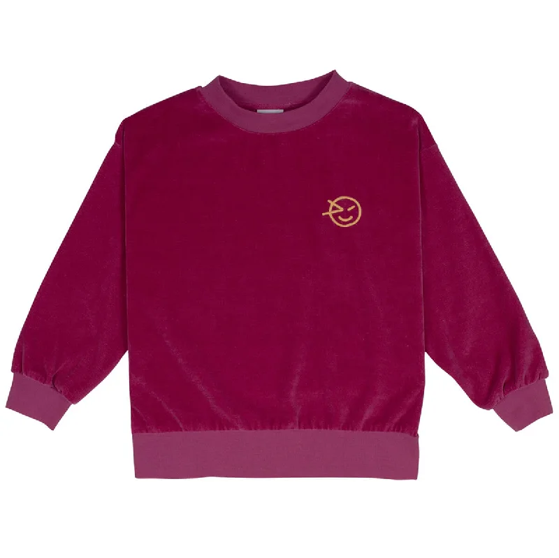 Velour Sweat in Pale Magenta by Wynken