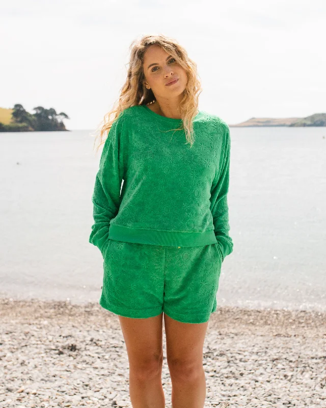 Ringer T Shirt Women with Retro - Inspired StripesVibes Textured LS Top - Green Spruce Ringer T Shirt Women with Retro - Inspired StripesVibes Textured LS Top - Green Spruce