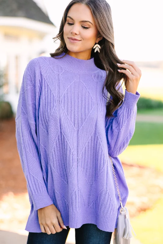 Cropped Women's Angora Blend Sweaters for a Trendy LookWalk The Walk Lavender Purple Sweater Cropped Women's Angora Blend Sweaters for a Trendy LookWalk The Walk Lavender Purple Sweater