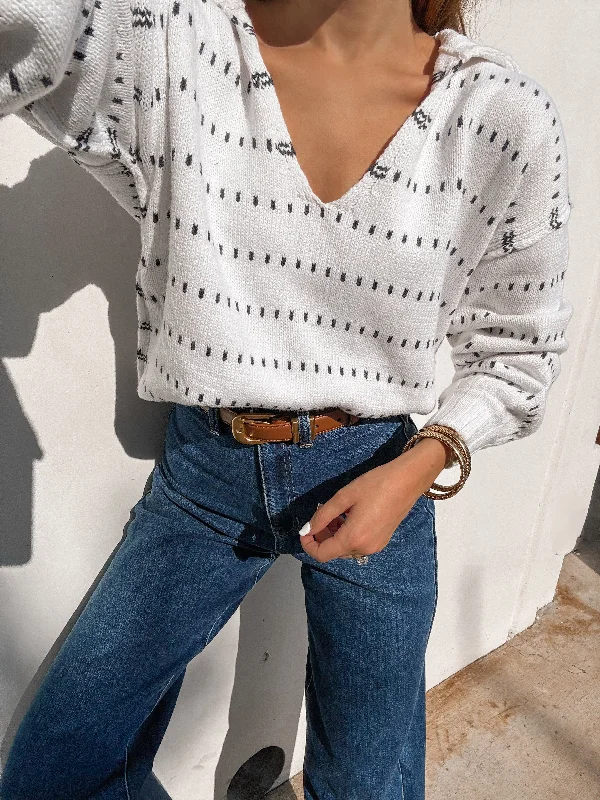 Sleeveless Women's Silk - Trimmed Sweaters for SummerWalk the Line Knit Sweater