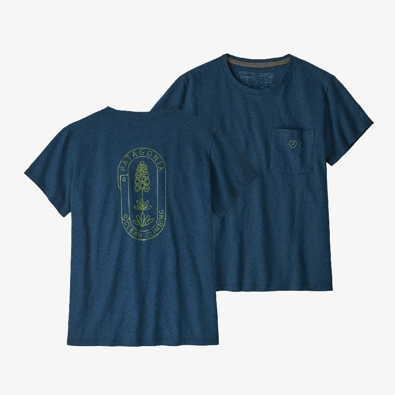 Organic Cotton Women T Shirt for Eco - Conscious WearersWomen's Clean Climb Bloom Pocket Responsibili-Tee® Organic Cotton Women T Shirt for Eco - Conscious WearersWomen's Clean Climb Bloom Pocket Responsibili-Tee®