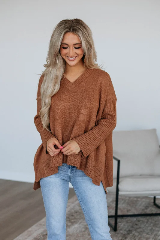 Wynston Oversized Sweater - Caramel