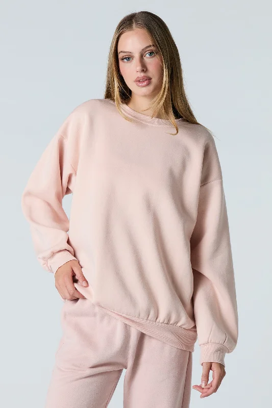 Women's zip - up sweatshirt in pastel blue for a soft and stylish outfitOversized Fleece Sweatshirt Women's zip - up sweatshirt in pastel blue for a soft and stylish outfitOversized Fleece Sweatshirt