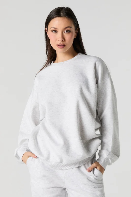 Oversized Fleece Crewneck Sweatshirt