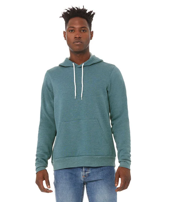 3719 - Bella + Canvas Unisex Sponge Fleece Pullover Hooded Sweatshirt | Heather Deep Teal