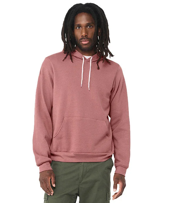 3719 - Bella + Canvas Unisex Sponge Fleece Pullover Hooded Sweatshirt | Heather Mauve