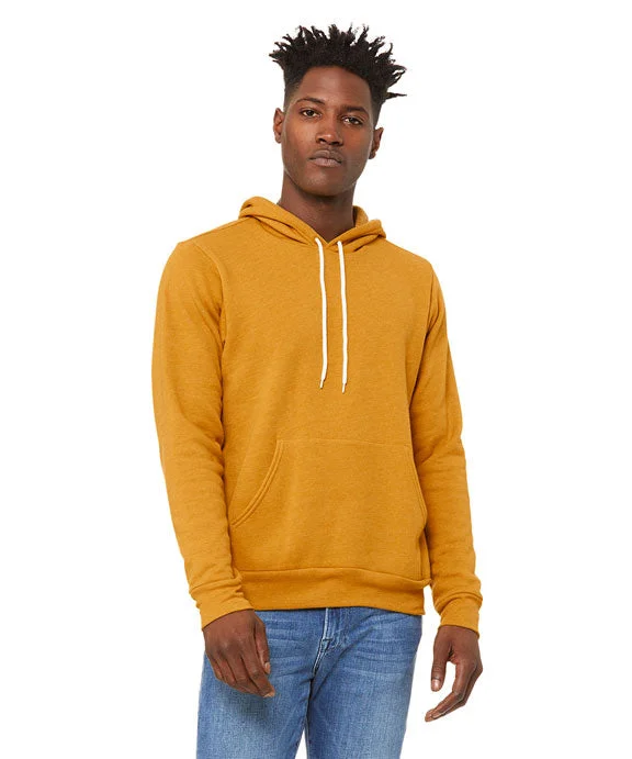 3719 - Bella + Canvas Unisex Sponge Fleece Pullover Hooded Sweatshirt | Heather Mustard