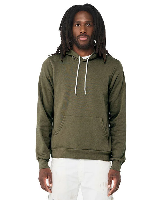 3719 - Bella + Canvas Unisex Sponge Fleece Pullover Hooded Sweatshirt | Heather Olive