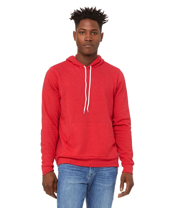 3719 - Bella + Canvas Unisex Sponge Fleece Pullover Hooded Sweatshirt | Heather Red