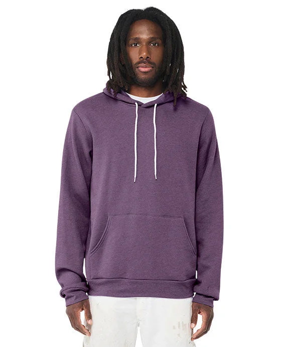 3719 - Bella + Canvas Unisex Sponge Fleece Pullover Hooded Sweatshirt | Heather Team Purple