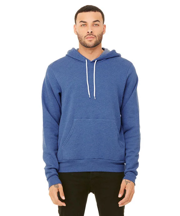 3719 - Bella + Canvas Unisex Sponge Fleece Pullover Hooded Sweatshirt | Heather True Royal